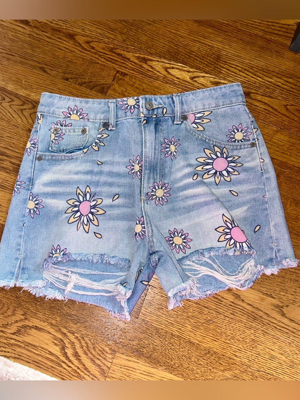 Daisy Distressed Shorts Size 7